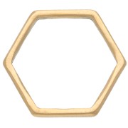 Mounting and weaving ring hexagon 12x13 mm - Stainless steel 304L Gold x1