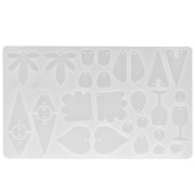 Silicone mould for resin pendants and spacers - Transparent x1|raw }}