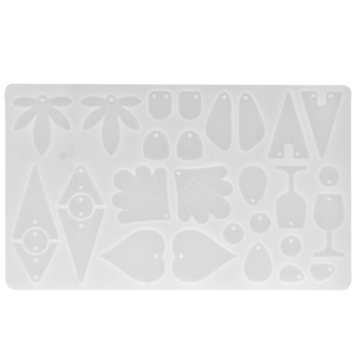 Silicone mould for resin pendants and spacers - Transparent x1