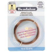 0.64 mm Round Copper Wire - German Style Wire - Antique Brass x10m