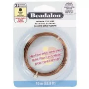 0.64mm Round copper wire - Antique brass x10m
