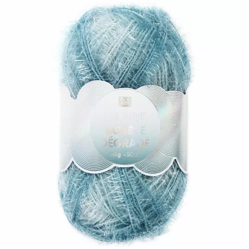 Creative Bubble - Crochet yarn for tawashi sponge - Aqua gradient x1