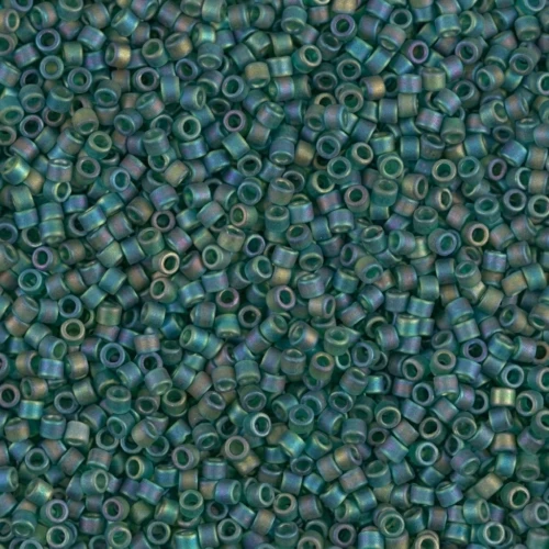 Miyuki Delica 11/0 DB0859 - Matte Transparent Dark Emerald AB x8g