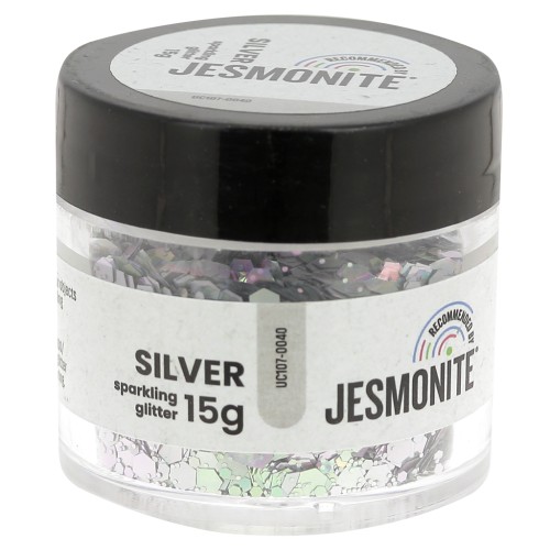Glitter in a bottle - Jesmonite - Silver x15g