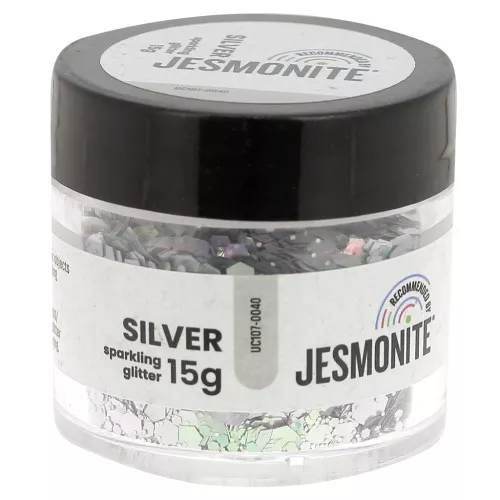 Glitter in a bottle - Jesmonite - Silver x15g