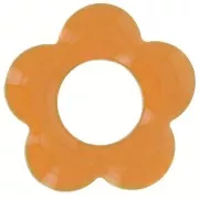 Mustard - 18mm metal and epoxy resin flower pendants - Mustard x4 18mm metal and epoxy resin flower pendants - Mustard x4
