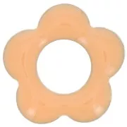 Light Rose - 18 mm metal and epoxy resin flower pendants - Light Rose x4 18 mm metal and epoxy resin flower pendants - Light Rose x4