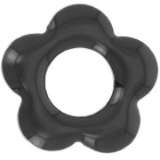 Metal and epoxy resin 18 mm flower pendants - Black x4|raw }}