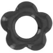 Black - Metal and epoxy resin 18 mm flower pendants - Black x4 Metal and epoxy resin 18 mm flower pendants - Black x4