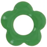 Green - Flower pendants 18 mm metal and epoxy resin - Green x4 Flower pendants 18 mm metal and epoxy resin - Green x4