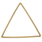 17x20mm triangle mounting and weaving ring - Rough brass x1