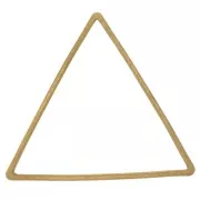 17x20mm triangle mounting and weaving ring - Rough brass x1
