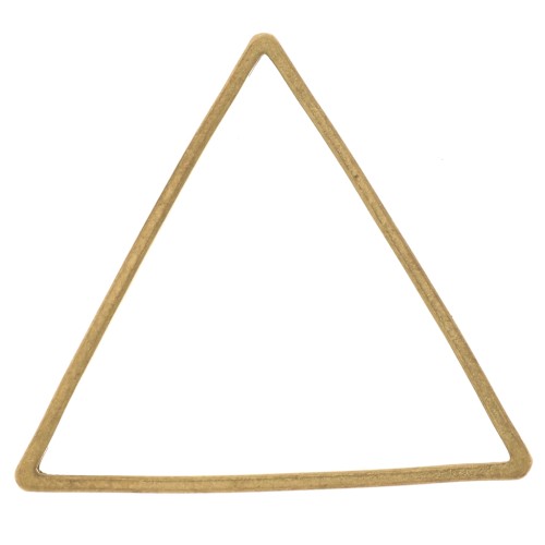 17x20mm triangle mounting and weaving ring - Rough brass x1