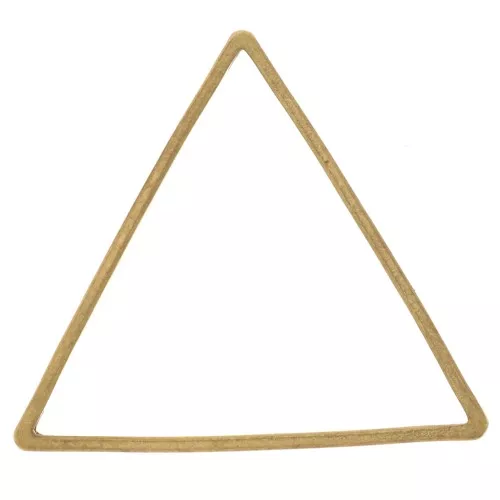 17x20mm triangle mounting and weaving ring - Rough brass x1