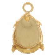 14x10mm Setting claw pendant for PureCrystal 4320 cabochon - Gold Tone x1