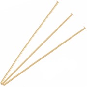 Flat Head Nails 40x0.7 mm - European Made - Gold x25