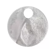 6mm Crumpled Sequins - Silver Tone x10