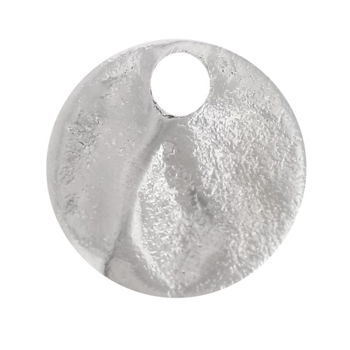 6mm Crumpled Sequins - Silver Tone x10