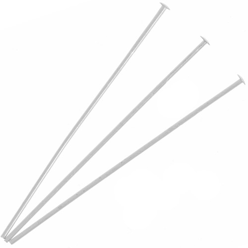 Flat head nails 40x0.7 mm - European made - Silver x25