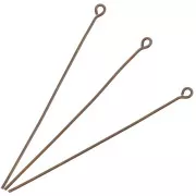 Round head nails 50x0.7 mm - European made - Aged bronze x25