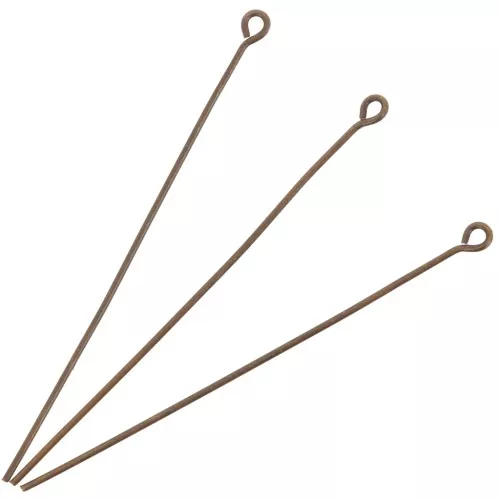 Round head nails 50x0.7 mm - European made - Aged bronze x25