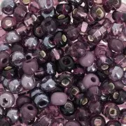 Purple - Preciosa Perles rocailles 6/0 4 mm - Mix Violet x20g Preciosa Perles rocailles 6/0 4 mm - Mix Violet x20g