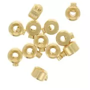 Crimp beads 3x2 mm - 2 in 1 - Fine gold plated x4