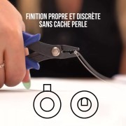 3mm Round Crimp beads - 2 in 1 - Fine gold plated x4