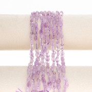 5-6mm irregular nugget gemstone Beads - Light amethyst x40cm
