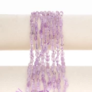5-6mm irregular nugget gemstone Beads - Light amethyst x40cm