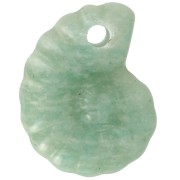20x16mm Spiral Shell Gemstone Pendant - Amazonite x1|raw }}