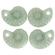 20x16mm Spiral Shell Gemstone Pendant - Amazonite x1