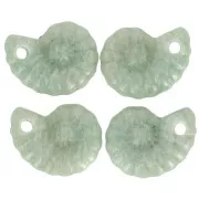 20x16mm Spiral Shell Gemstone Pendant - Amazonite x1