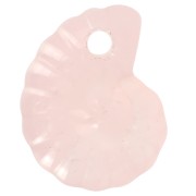 20x16mm Spiral Shell Gemstone Pendant - Rose Quartz x1|raw }}