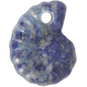 20x16mm Spiral Shell Gemstone Pendant - Lapis Lazuli x1|raw }}
