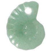 20x16mm Spiral Shell Gemstone Pendant - Aventurine x1
