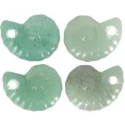 20x16mm Spiral Shell Gemstone Pendant - Aventurine x1