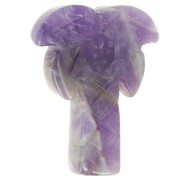 28x22mm gemstone Palm tree pendant - Amethyst x1