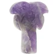 Amethyst - Pendentif palmier 28x22 mm en pierre gemme - Amethyste x1 Pendentif palmier 28x22 mm en pierre gemme - Amethyste x1