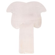 28x22mm gemstone Palm tree pendant - Rose Quartz x1