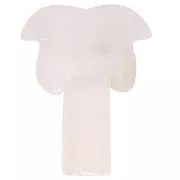 Rose quartz - Pendentif palmier 28x22 mm en pierre gemme - Quartz rose x1 Pendentif palmier 28x22 mm en pierre gemme - Quartz rose x1