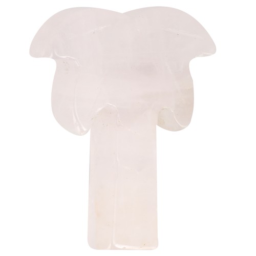 28x22mm gemstone Palm tree pendant - Rose Quartz x1