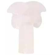 28x22mm gemstone Palm tree pendant - Rose Quartz x1