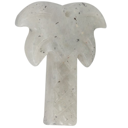 28x22mm gemstone Palm tree pendant - Labradorite x1