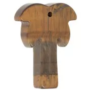 28x22mm gemstone Palm tree pendant - Tiger eye x1