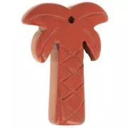 Jasper - 28x22mm gemstone Palm tree pendant - Red Jasper x1 28x22mm gemstone Palm tree pendant - Red Jasper x1