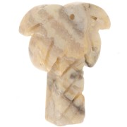 28x22mm gemstone Palm tree pendant - Agate crazy x1|raw }}