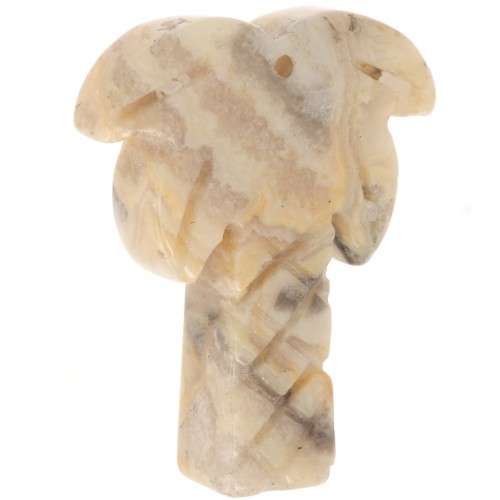 28x22mm gemstone Palm tree pendant - Agate crazy x1