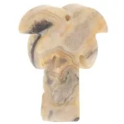 28x22mm gemstone Palm tree pendant - Agate crazy x1