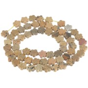 Flower beads 6 mm gemstone - Jasper landscape x 38cm